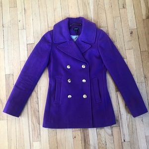 J. Crew Women’s Purple Peacoat size 00
